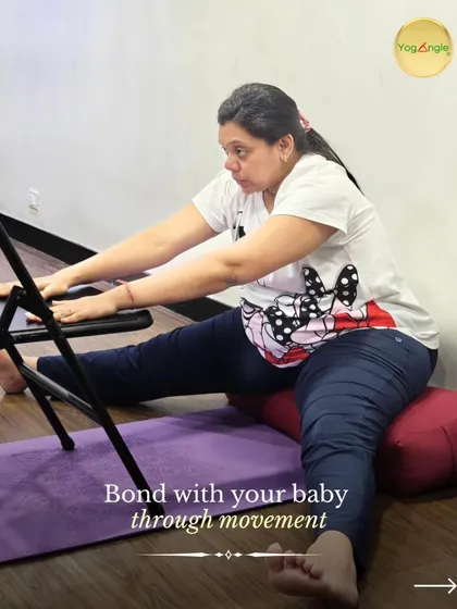 Mindful movement is a beautiful way to bond with your baby. This gentle, chair-assisted stretch not only prepares your body for labor but also provides a quiet moment to connect with the new life within you.