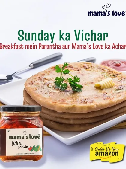 My Sunday morning advice is simple: start your day with hot parathas and a side of my tangy homemade achar. It's a classic combination that never fails.