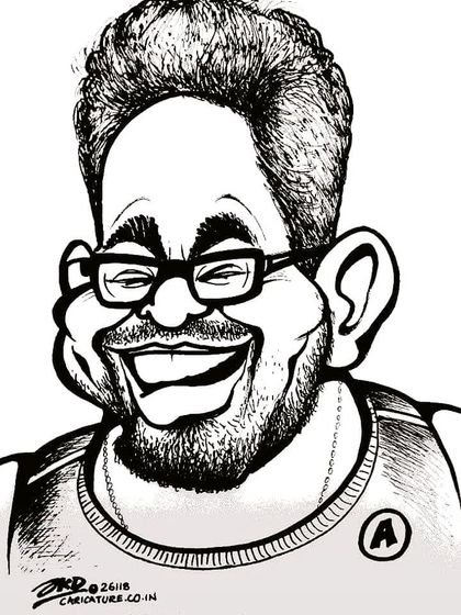 You can show off your personality, your swag, and even your physique in a caricature. This was a fun piece for a fitness expert and bodybuilder.