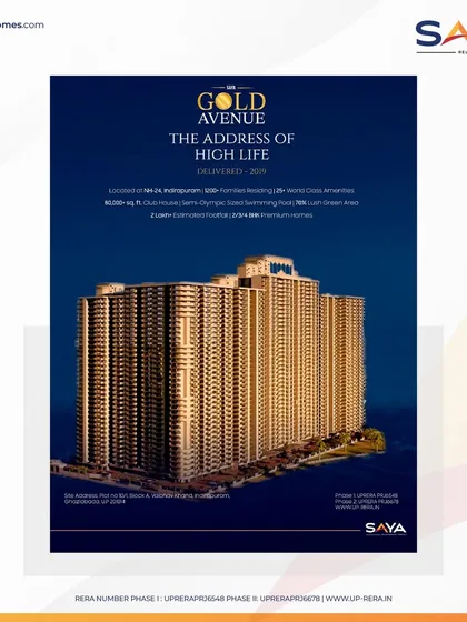 Featured in Forbes magazine, this is the address of high life. Saya Gold Avenue was delivered in 2019 and is home to over 1200 families, featuring gold-class amenities and a sprawling clubhouse.