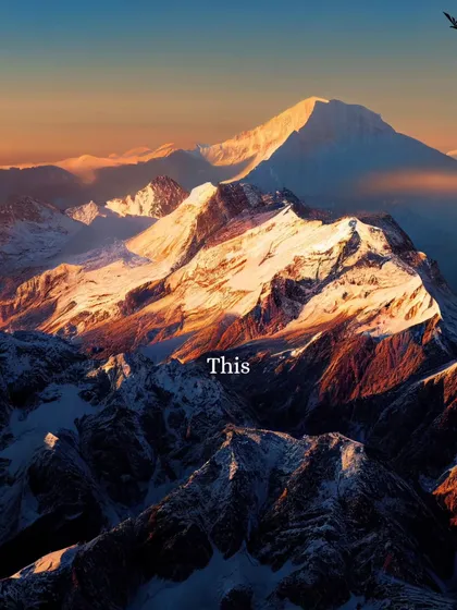 This golden hour glow on the mountains is another sign. You've got one life to live your dreams.