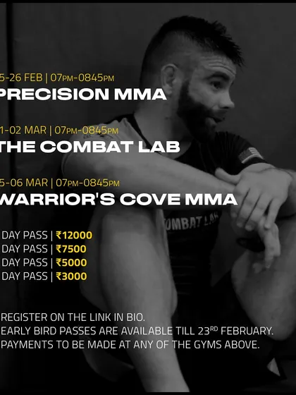 All the details you need to level up your game. This poster provides the full schedule and pricing for the Mike Murrell seminar tour, offering flexible passes to ensure everyone has a chance to train.