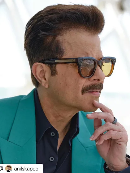 A close-up of Anil Kapoor's look for the IIFA weekend. The hair is styled with volume and a clean side part.