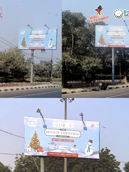 My events get noticed! Here are the billboards for the taaburTOD Christmas Edition at Omaxe Chowk, showing how I bring big, city-wide events to your attention.