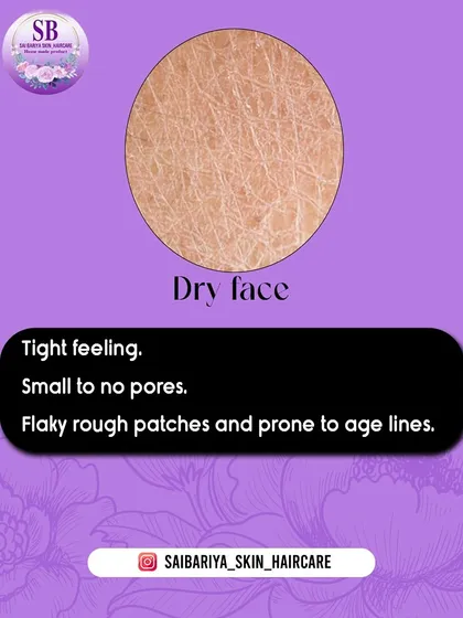 The signs of a dry face include a tight feeling, small to no pores, and flaky or rough patches. This skin type is also more prone to fine lines.