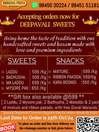 Traditional South Indian Sweets & Savories