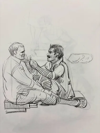 A collection of my figure drawing demonstrations from online classes and practice sessions. Each sketch is an opportunity to study the human form, capturing different poses, gestures, and scenes from daily life.