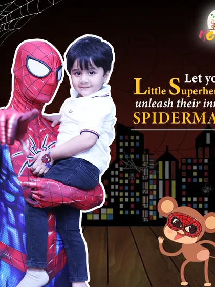 Does your little one dream of being a superhero? I can make that happen! We offer themed parties where characters like Spiderman join the celebration, making your child's day truly epic and unforgettable.