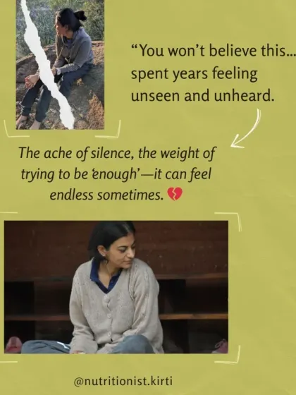 I spent years feeling unseen and unheard. The ache of that silence and the weight of trying to be 'enough' can feel endless. This image represents that feeling of being broken and the journey to becoming whole again.