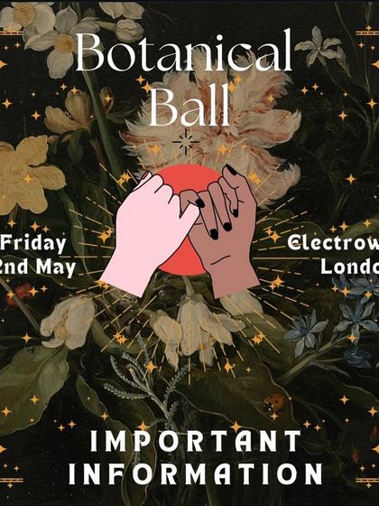 The poster for the Botanical Ball in London, a sensual, enchanting party where I played the closing set from 3 AM to 5 AM. I curated a special sonic journey to match the theme.