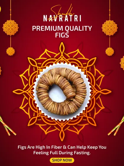 These are my premium quality figs, also known as anjeer. They are high in fiber, which helps you feel full and satisfied, making them an excellent choice for fasting during Navratri or as a daily healthy snack.