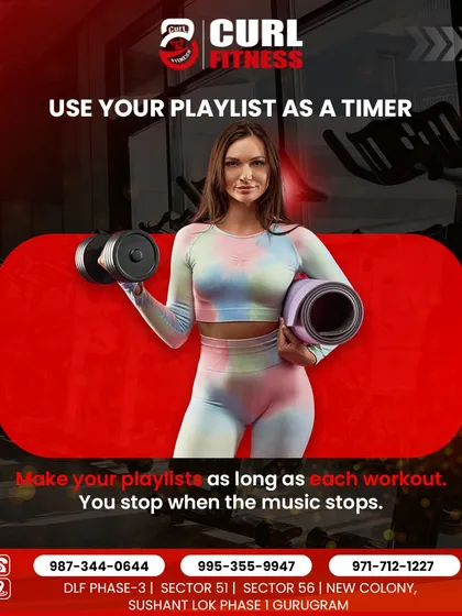 Another smart gym hack: use your playlist as a timer. A 45-minute playlist means a 45-minute workout. You stop when the music stops.
