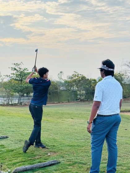 Our coaches are constantly on the range, providing hands-on instruction. From demonstrating a swing path to analyzing a student's setup, these moments of direct mentorship are where real progress is made.