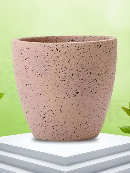 For a touch of luxury, I offer this marble terrazzo terracotta pot in a rose gold matte finish. The speckled pattern is unique to each pot, ensuring you get a one-of-a-kind piece for your home.