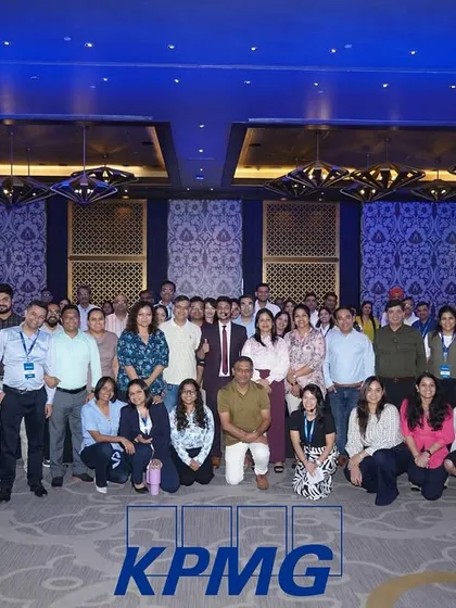 A group photo with the fantastic team at KPMG after a successful show. The energy and enthusiasm from the audience were incredible, and it was a privilege to perform for them.