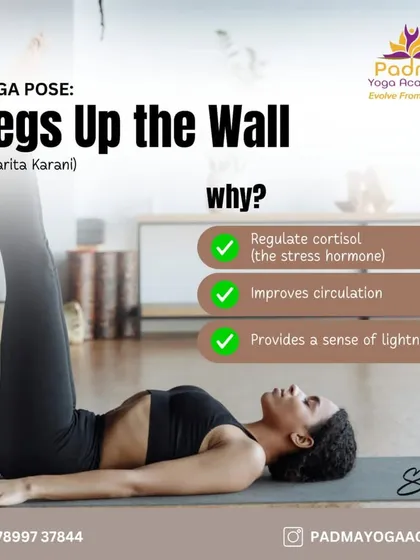 Legs Up the Wall pose is a simple, restorative posture that can help regulate cortisol, the stress hormone. It also improves circulation and provides a sense of lightness, making it a wonderful tool for mental and physical relief.