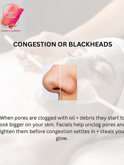 Congestion and blackheads happen when pores get clogged with oil and debris. Our facials include a deep cleansing and extraction process to help unclog and tighten pores, restoring your natural glow.