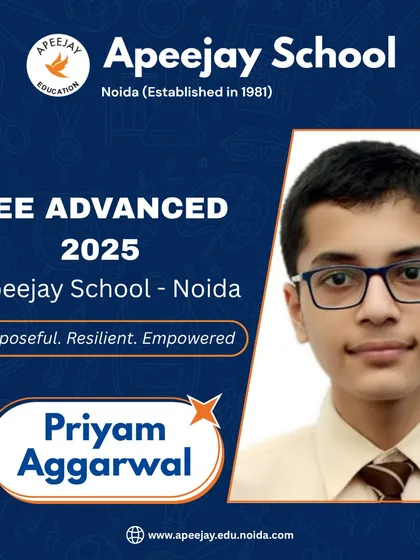 We congratulate Priyam Aggarwal for his exceptional performance and for qualifying for the JEE Advanced 2025, one of the nation's most challenging engineering entrance exams.
