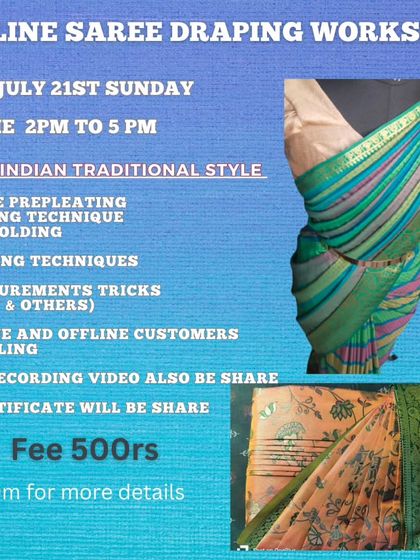 This workshop provided an E-certificate and promised that students could start their own pre-pleating service from home after the class.