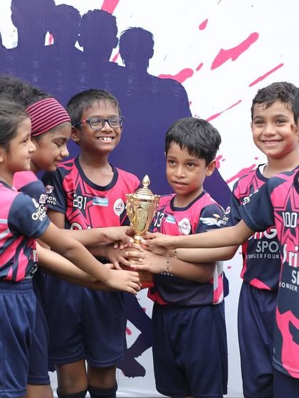 The winners and runners-up of the Under 9 Mixed Category at the championship.