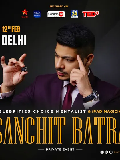 Another private event in Delhi. My show is the perfect entertainment for exclusive gatherings, birthdays, and private celebrations.