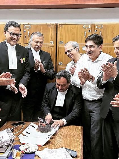Celebrating the birthday of ML Yadav, one of the busiest criminal lawyers at the Delhi High Court. We wished him the best in his continued work on final disposal criminal appeals.