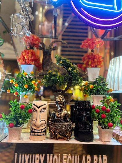 A close-up of the detailed decor at our 'Tequila' station, featuring a variety of fun and quirky props.