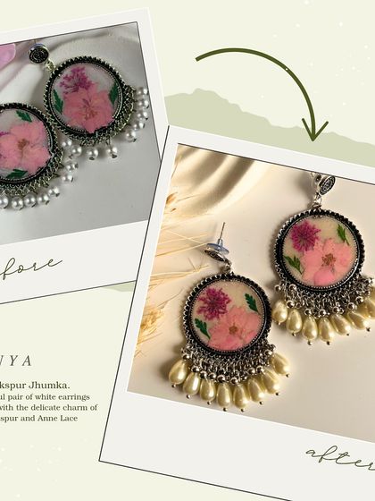 Handmade Floral Jhumkas photo 5