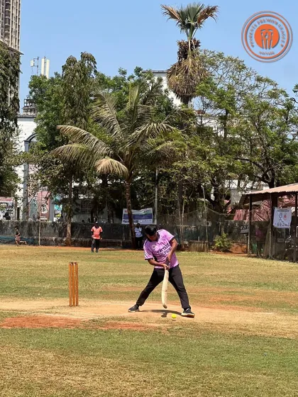 A batsman plays a defensive shot, showcasing the variety of skills on display at the PPL.