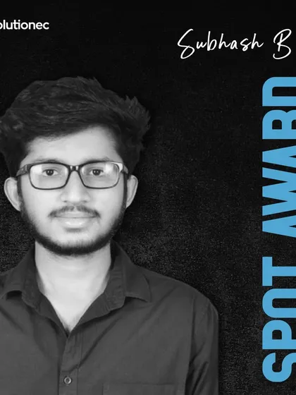 We are proud to give a Spot Award to Subhash B N. This award is for his exceptional commitment and contributions to our success.