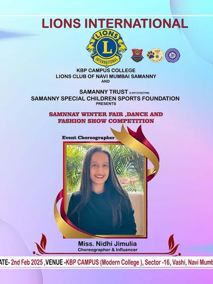 I was honored to be the event choreographer for the Samnnay Winter Fair, a dance and fashion show competition organized by the Lions Club of Navi Mumbai.