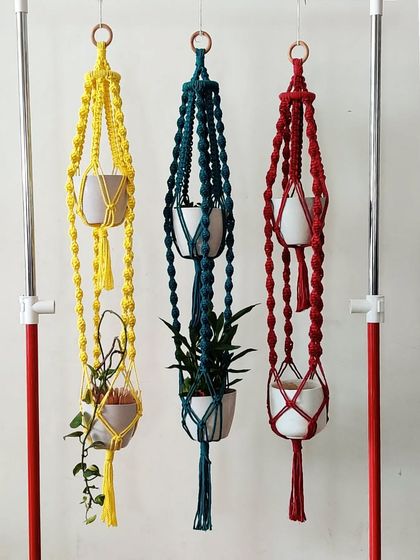 Shikha Agarwal - Custom Macrame & Crochet Home Decor Colorful Plant Hangers photo 30