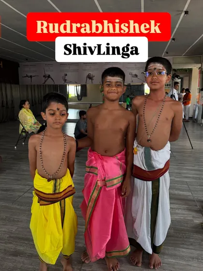A sacred moment of Rudrabhishek at our school. We believe in introducing children to our cultural and spiritual traditions to build a strong foundation of values.