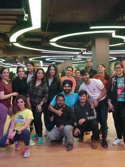 Celebrating Lohri with my amazing Zumba family at 21 Fitness in GK2. It's moments like these, celebrating together, that make our community so special.