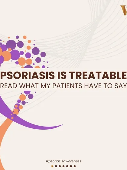 This graphic serves as an introduction to the powerful testimonials from my patients who are successfully managing their psoriasis. Their stories are proof that while psoriasis isn't curable, it is absolutely treatable.