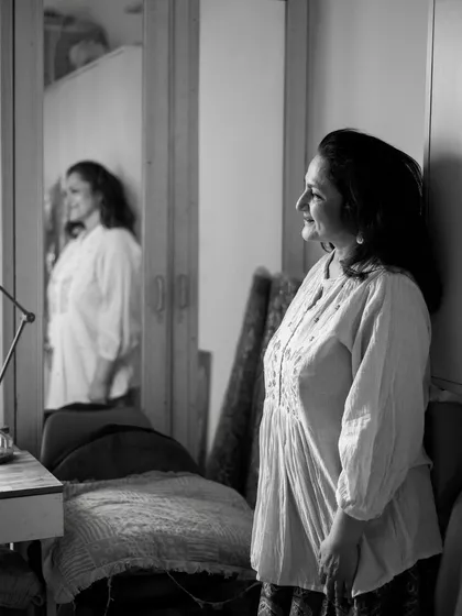 Another version of the mirror portrait, this time with a more contemplative expression. It shows how a small change can alter the mood of a photo.
