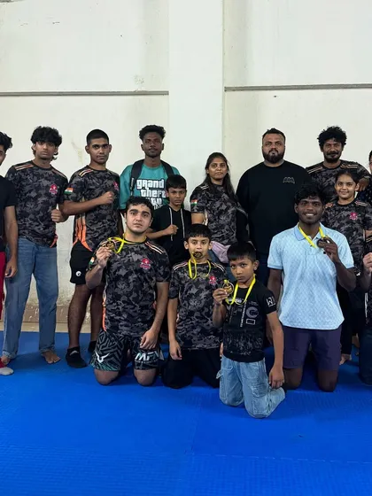 The full fight team with me after a successful competition. I am proud to lead this group of dedicated warriors.