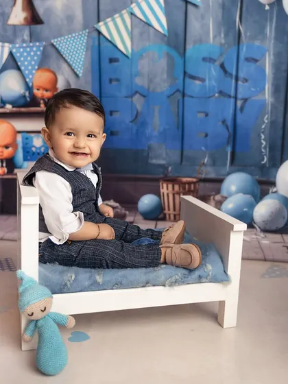 Who's the boss? This little guy, for sure! The 'Boss Baby' theme is one of my most requested, and I love styling every detail to capture that playful, in-charge personality.