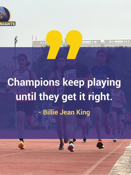 A motivational reminder for all our competitors. Champions persist through every challenge until they achieve their goals.
