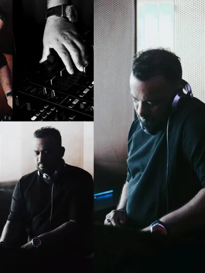 Another artistic collage from the Leviitate launch. The black and white tones highlight the intensity and focus required to command a dancefloor.