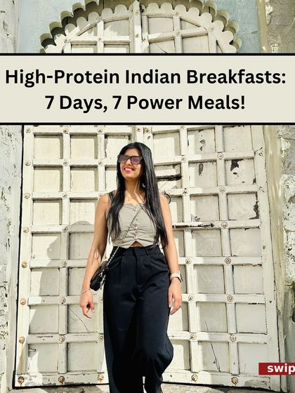 This carousel provides a 7-day plan for high-protein Indian breakfasts. Starting your day with protein is a game-changer for energy and weight management.