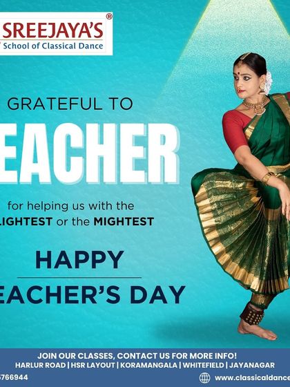 On Teacher's Day, I feel immense gratitude for my own Gurus and for the opportunity to be a guide for my students. Thank you for inspiring me every day.