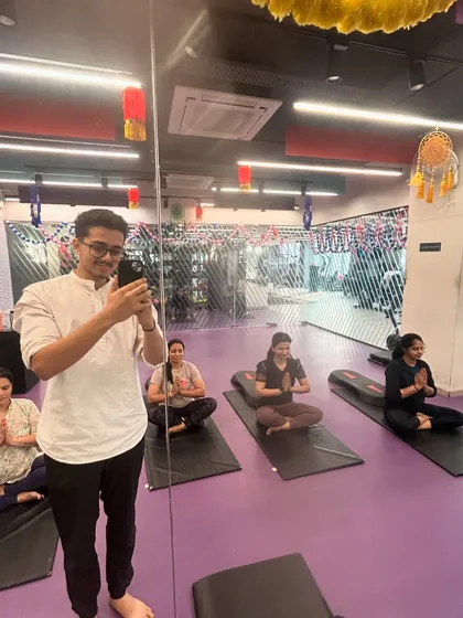 Capturing a moment of peace and connection with my students after a rewarding session.