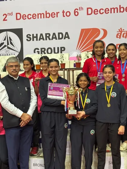 Our U-19 girls team celebrating their victory at the State Table Tennis Championship in Pune. Team events build camaraderie and teach players the importance of supporting one another.