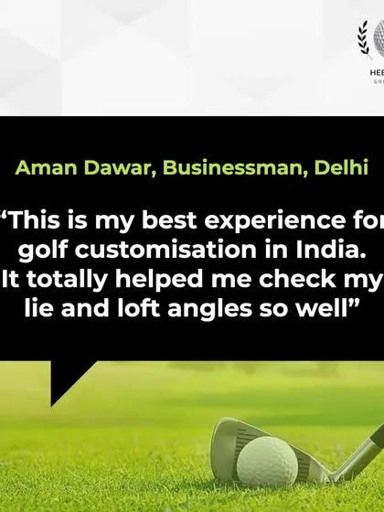 "This is my best experience for golf customization in India." Aman Dawar, a businessman from Delhi, was thrilled with how the session helped him check his lie and loft angles so effectively.