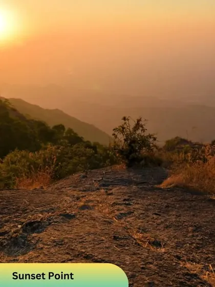 A golden sunset over the Aravalli mountain range. Our caravan routes are planned to include breathtaking spots like this Sunset Point, perfect for ending a day of exploration.
