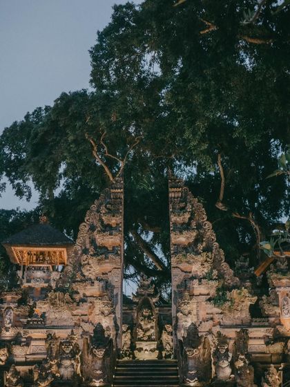 A postcard from Ubud, Bali. This photo of the Great Temple of Death captures the mystical and spiritual atmosphere of the place, especially at dusk.