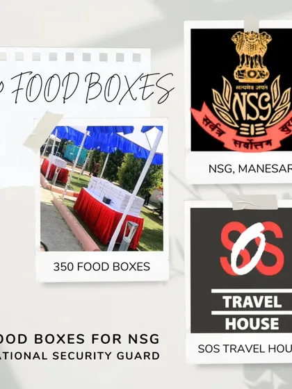 I was proud to partner with SOS Travel House to deliver 350 curated food boxes to the National Security Guard (NSG) personnel in Manesar. It was a privilege to serve those who serve our nation.