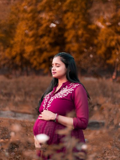 A serene and soulful maternity portrait in a natural, rustic setting. I aim to capture the quiet strength and beauty of expecting mothers.