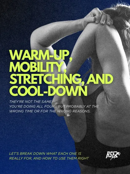 Warm-up, mobility, stretching, and cool-down are not the same. Most athletes do them, but often at the wrong time or for the wrong reasons.